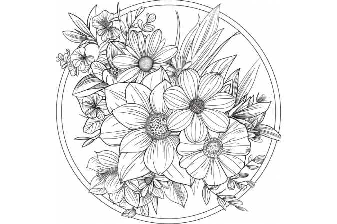 Flower Coloring Pages For Kids - Free PDF Printables