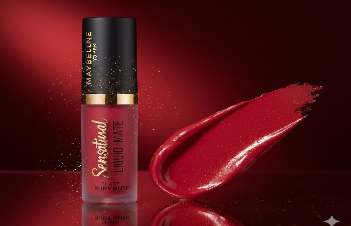 Maybmatte lipstick in ruby rush